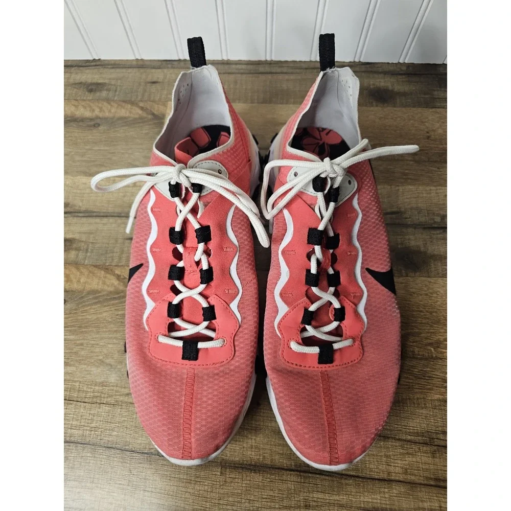 Nike React Element 55 SE Ember Glow Light Bone White Black Men Sz 9.5 CI3831-800
